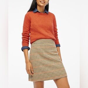 J Crew Wool Plaid Mini Skirt